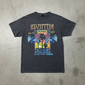 Led Zeppelin 1977 In Concert Inglewood California Vintage Faded Band Tee